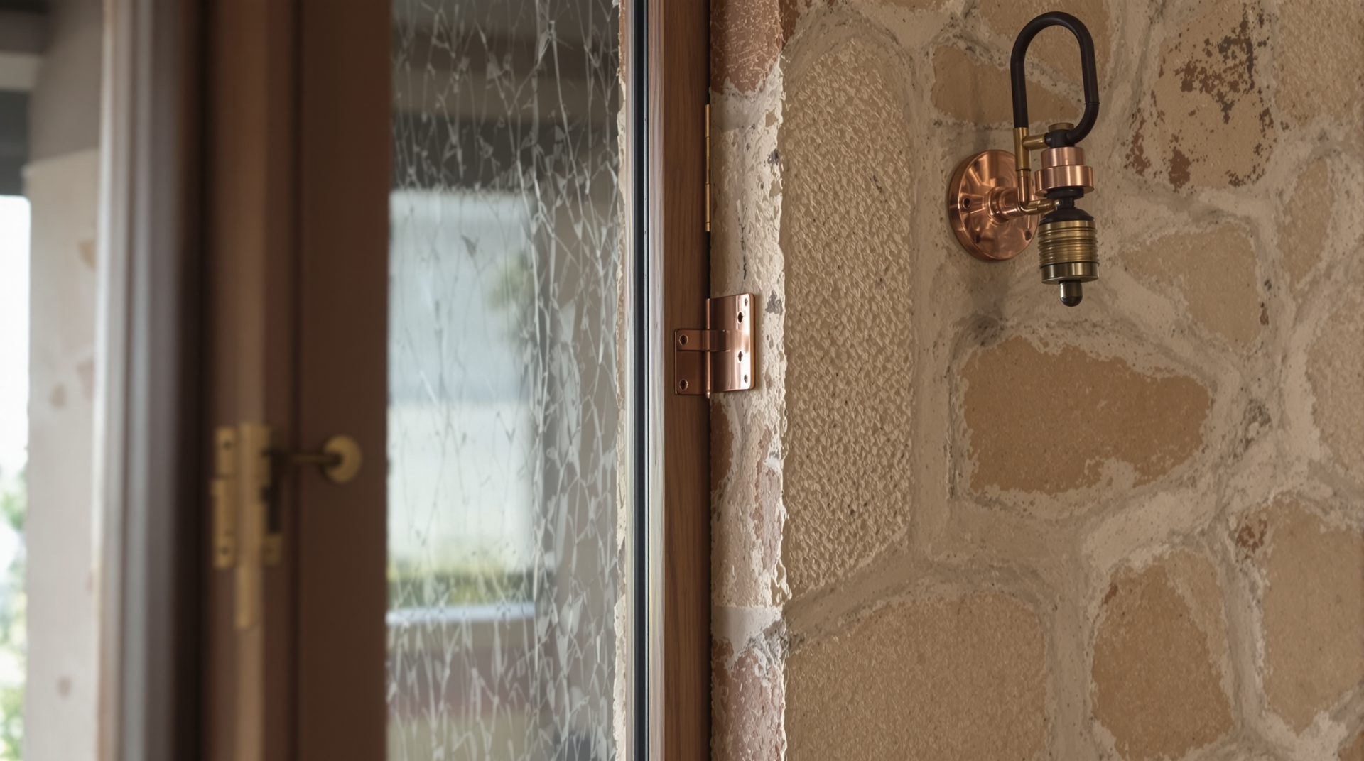 Detalhe arquitetônico residencial brasileiro bem cuidado, madeira e materiais naturais